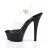 Pleaser - KISS208 Sandale à bride à la cheville - Noir/Transparent Product image